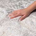 thumbnail image 3 of Addison Rugs Dream Shag Premium Machine Washable Transitional Leaves Fog Rectangle Rug, 8' x 10', 3 of 8