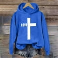 thumbnail image 2 of VBTAPA Christian Hoodies for Women Jesus Religious Faith Sweatshirt Inspirational Graphic Pullover Hoodie Trendy Casual Long Sleeve Hooded Pullover Shirts Blue M, 2 of 4