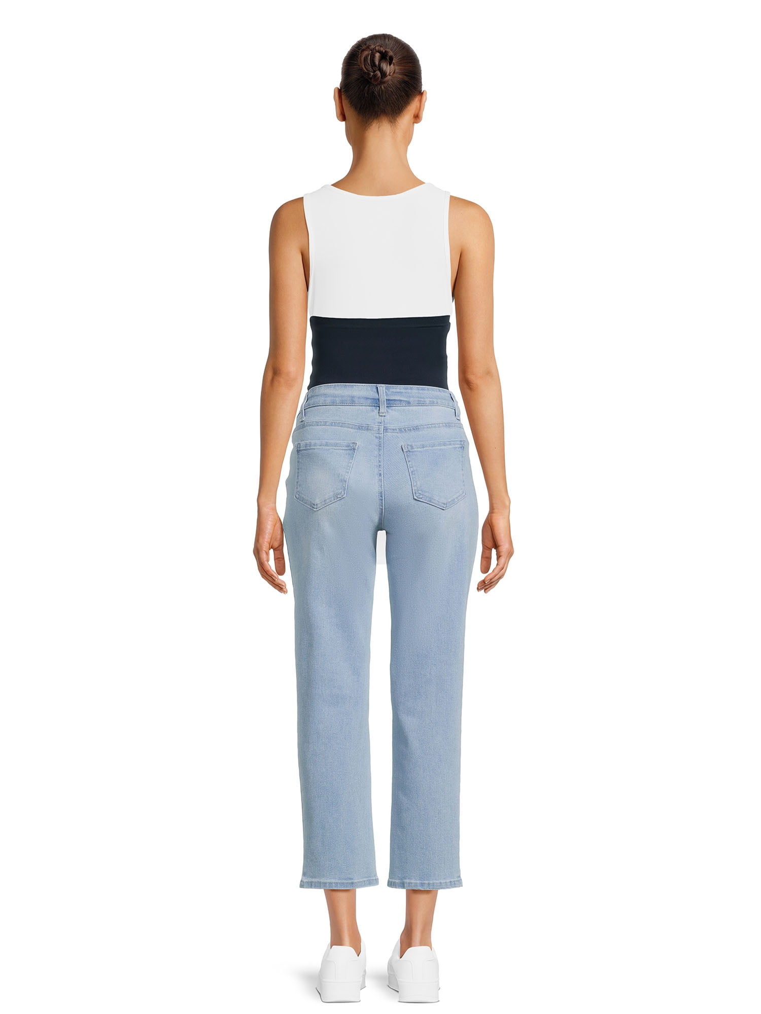 Time and Tru Women's Maternity Straight Jeans with Belly Band
