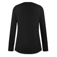 thumbnail image 6 of YDDIAN Womens Tops Casual Plus Size Crew Neck Tunic Shirts Long Sleeve Fall Fashion Loose Fit Tops with Thumb Holes Black M, 6 of 6