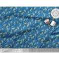 thumbnail image 3 of Soimoi Blue Poly Georgette Fabric Leaves & Clover Floral Decor Fabric Printed Yard 52 Inch Wide, 3 of 5