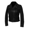 thumbnail image 3 of Pure Leather’s Easy Rider Veg Lambskin Leather Jackets for Women, 3 of 7