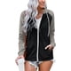thumbnail image 3 of Sudadera con capucha informal con cremallera completa para mujer, cómoda sudadera holgada de manga larga, chaqueta de color sólido con bolsillos, 3 of 5