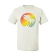 thumbnail image 2 of Two Coconut Palm Trees Beach Sunset | Mens Pop Culture Graphic T-Shirt, White, Small, 2 of 4