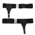 thumbnail image 1 of Par de tirantes de calcetín ajustables para hombre, tirantes de sujeción (negro), 1 of 7