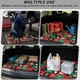 thumbnail image 3 of Jeiento Xmas Plaid Gingerbread Snowman All Weather Cargo Liner Heavy Duty Non Slip Rear Trunk Mat Fit Truck SUV Van, 3 of 7