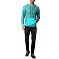 thumbnail image 2 of INSPIRE CHIC Sheer Mesh Hoodies for Men's Long Sleeves See Through Striped Pullover Tee Shirts, 2 of 4