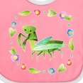 thumbnail image 4 of Inktastic Praying Mantis with Flowers and Leaves Boys or Girls Baby Bib, 4 of 4