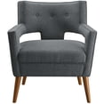 thumbnail image 4 of Ergode Sheer Upholstered Fabric Armchair - Gray, 4 of 5