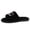 Slippers - Black, variant on Bedroom Slippers for Women Open Toe Slip On Scuffs Ultra Soft Faux Fur Upper Dazzling Crystal Tiara Ornament Luxurious Indoor Spa Lounge Footwear for Ladies