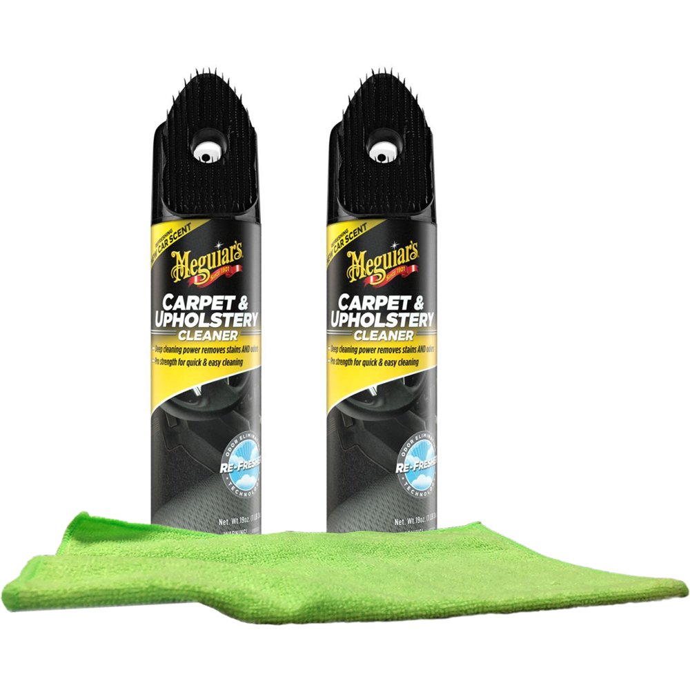 Meguiars Carpet & Upholstery Cleaner (19 oz.) Bundle with Microfiber