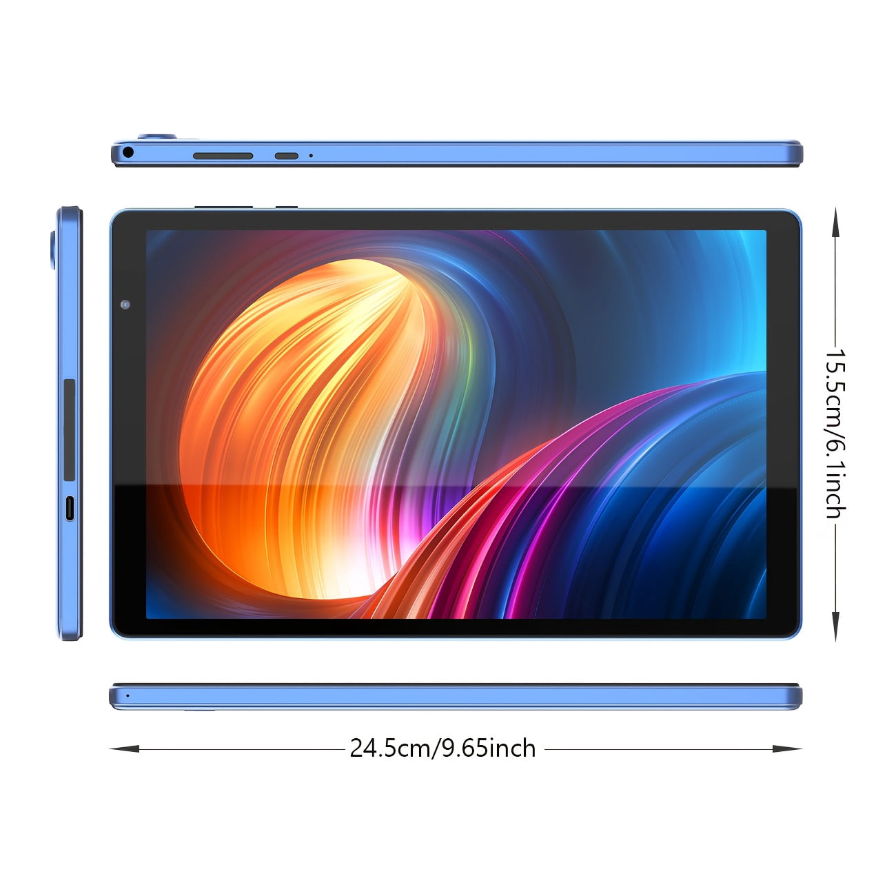 10.1-inch Android 14 Tablet with A133S Quad-core Processor, 32GB ROM + 2GB RAM, 1280*800 IPS HD Touch Screen, Single-band Wi-Fi 6, 2MP+2MP Dual Cameras, 6000mAh Battery, High Performance, Four Colors