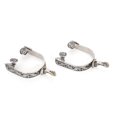 thumbnail image 4 of LHCER 2Pcs West Cowboy Pattern Horse Boot Spurs With Gear For Equestrian Competition E, 4 of 8