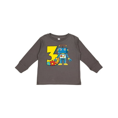 

Inktastic 3rd Birthday Robot Gift Toddler Boy or Toddler Girl Long Sleeve T-Shirt