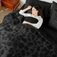 thumbnail image 4 of Feelyou Fashion Leopard Print Twin Bedding Sets 7-Piece for Kids, Cartoon Cheetah Animal Bedding Comforter Set, Black Dots Reversible Sheet Sets, Breathable Home Decor, 4 of 7