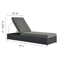 thumbnail image 3 of Modway Tahoe 3-Piece Chaise Lounge Set in Gray Charcoal, 3 of 7