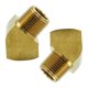 thumbnail image 1 of 45 Degree Street Elbow 1/8 Inch NPT Male X 1/8 Inch NPT Female Brass Pipe Fitting Pack of 2, 1 of 5