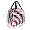 thumbnail image 2 of Yiaed Flamingos Print Insulated Lunch Bag Reusable Cute Tote Lunch Box, Leakproof Cooler Lunch Bags for Work Office Travel School Picnic, 2 of 5
