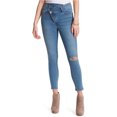 thumbnail image 1 of Jessica Simpson Womens Asymmetric Skinny Fit Jeans, Blue, 25, 1 of 1