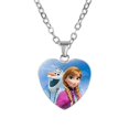 thumbnail image 3 of Collar de princesa de Frozen de Disney para niños, figuras de Anime, princesa Elsa, Anna, colgante de amor, accesorios de joyería, regalo de cumpleaños para niños, 3 of 5