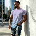 thumbnail image 4 of Uwinwear Men's UPF 50+ UV Sun Protection Shirts Cooling Fabric Light Weight T-shirts Fast Dry Crew Neck Short Sleeve Breathable Summer Beach Outdoor Casual Top,Pink,M, 4 of 5