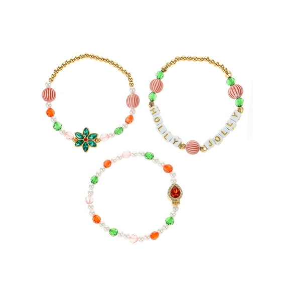 Holiday Time Stretch Bracelets Set, 3 Pieces