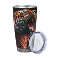 thumbnail image 2 of KLL Cool Tiger Print 40oz Stainless Steel Insulated Car Cup with Spillproof Lid - Keep Your Drink Hot or Cold on the Go-Straw Two-piece Set, 2 of 8