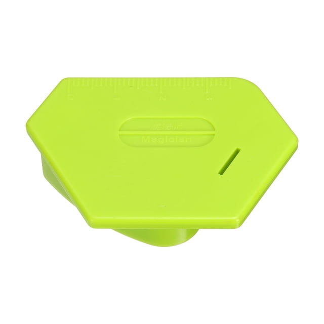 Guía de Costura Magnética para Máquina de Coser, Guía de Dobladillo Poligonal de 5.7cm con Escala, Medidor Magnético para Suministros y Accesorios de Costura Universales, Verde Brillante