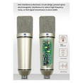 thumbnail image 2 of Condenser Microphone Professional Cardioid Studio Mic for Recording Podcasting Voice over Streaming Home Studio, 2 of 5