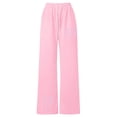 thumbnail image 7 of Cotton Pants for Girl Baggy Lightweight Straight Leg Pockets Beach Vacation Clothes for Girl,White,160, 7 of 7