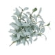 thumbnail image 4 of Plantas artificiales, ramas de hojas, simulación, vegetación, hogar, oficina, tela, planta falsa, gris blanco 10 Piezas kenally HA8513-02B, 4 of 6