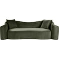 thumbnail image 3 of Meridian Furniture Destin Green Velvet Sofa, 3 of 18