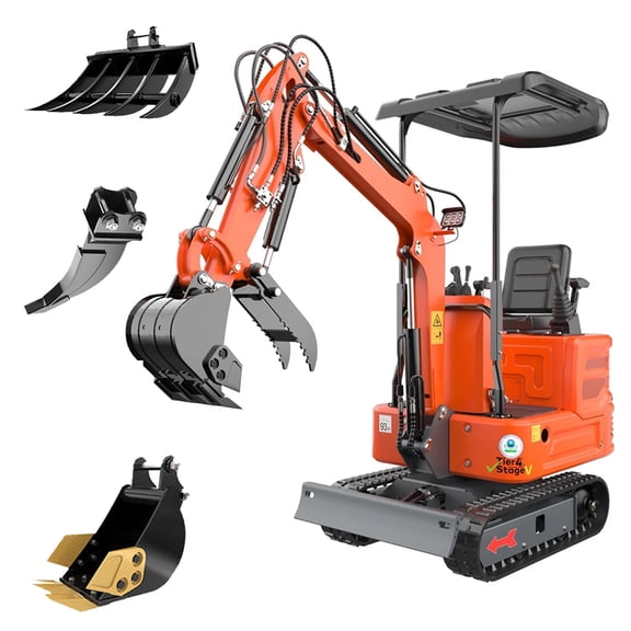 DigMaster 1.2-Ton Mini Excavator Equipped with Pilot System 13.5HP B&S Petrol Engine Suitable for Homes Farms Municipal Parks Etc EPA Certification