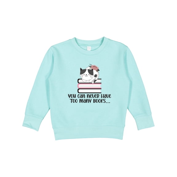 Inktastic Bookworm Never Have Too Many Books Toddler Sweatshirt