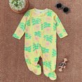 thumbnail image 2 of NOLDARES Soft Cotton Baby Boy Romper Double Zipper Long Sleeve Base Layer Jumpsuit for Boys 0-12M Fall Winter Daily Wear(3-6 Months,Light Yellow), 2 of 4