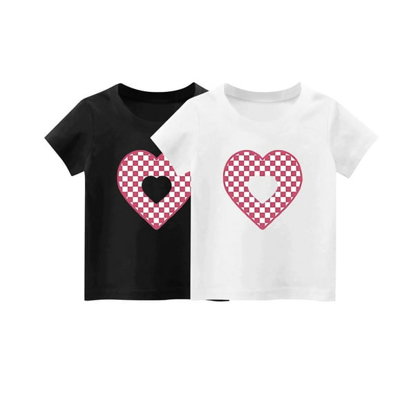 Lopecy-Sta Little to Pre-Teens Boy Basic Cotton Short Sleeve Tees Summer Tops T-Shirts 2 Packs Size 1-14Y