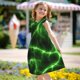 thumbnail image 5 of Fotbe Green Lightning Vestido de Dormir para Niñas de 3 a 10 Años, Mangas Cortas, Estilo Princesa, Pijama Camisón con Mangas Voladas-Small, 5 of 6