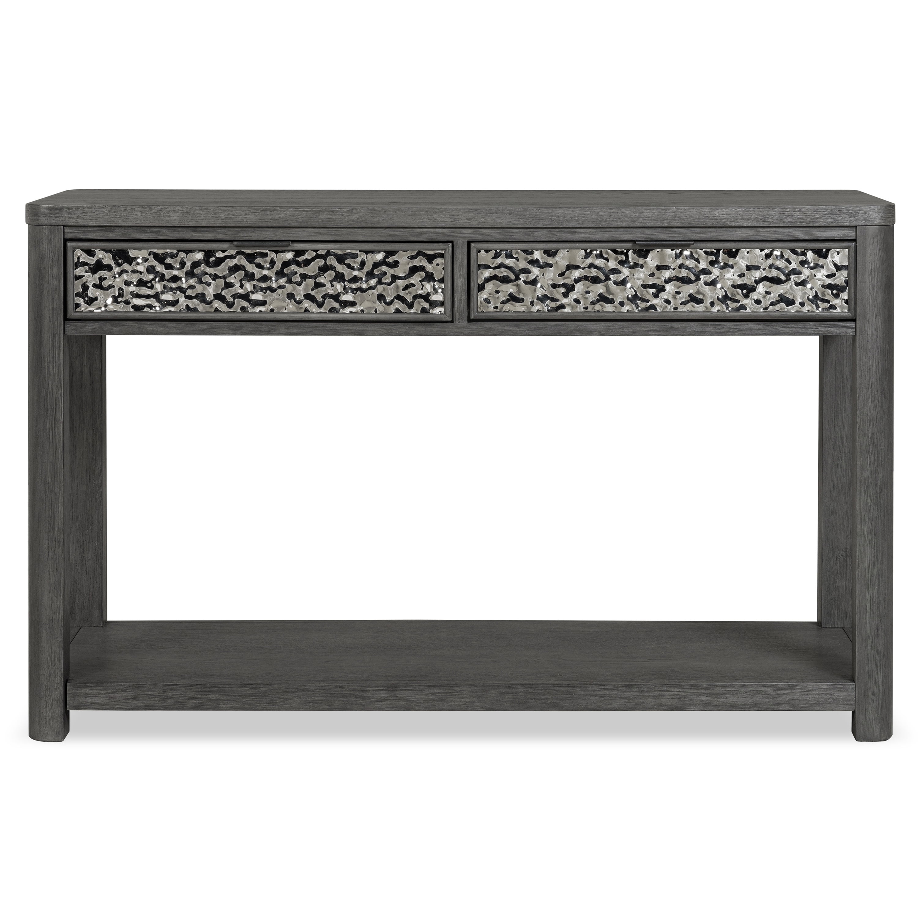 Furniture of America Cheri Modern 2-Drawer Solid Wood Console Table, Ash Gray