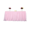 thumbnail image 5 of Tulle Table Skirt Table Cover Pink Birthday Wedding Decor Table Cloth Cake Dessert Arrangement (4Ft), 5 of 5