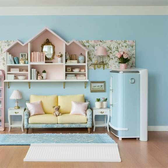 OUNONA Wall Paneling Kit Miniature Wall Panel Plastic White 1Pcs Enhance Dollhouse Interiors