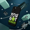 thumbnail image 3 of DistinctInk MagSafe Tough Case for Apple iPhone 15 Plus (6.7" Screen) - You Got Served Tennis - Tempered Glass Back, 3 of 6