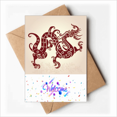 thumbnail image 1 of Chinese Dragon Animal Portrait Welcome Back Greeting Cards Envelopes Blank, 1 of 3