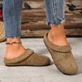 thumbnail image 7 of uublik Women Slippers Breathable Fabric Soft Sole House Shoes Non Slip Slippers, Khaki, 7 of 7