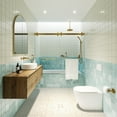 thumbnail image 3 of Glass Warehouse B-2DSL60-60-BB Polaris 60" High X 60" Wide Bypass Frameless Tub Door -, 3 of 7
