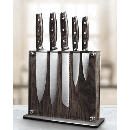 Enoking 15 Pieces Kitchen Knife Set With Wooden Block and Sharpener - for  sale online