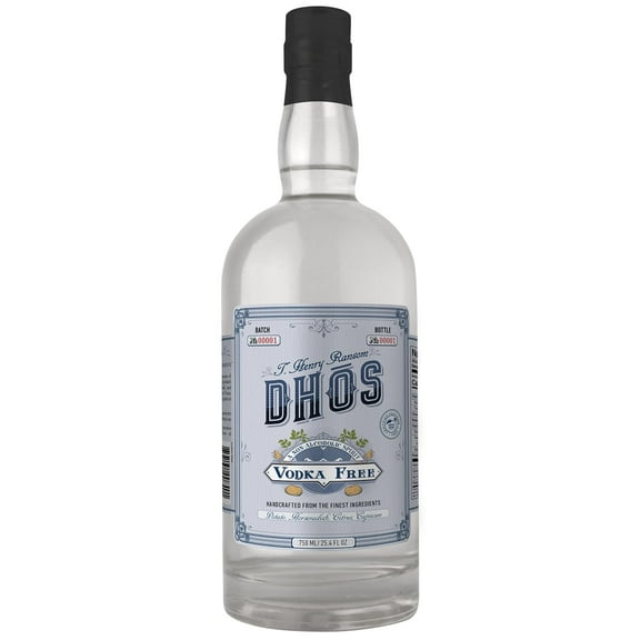Dhos Handcrafted Non-Alcoholic Vodka - Keto-Friendly, Zero Sugar, Zero Calories, Zero Proof - 750 ML - Perfect for Mocktails - Made in USA