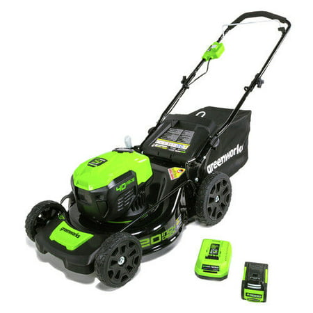 Greenworks G-MAX 20-Inch 40V Cordless 3-in-1 Lawn Mower with Smart Cut Technology, 4Ah Battery and Charger Included MO40L410