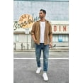 thumbnail image 4 of COOFANDY Men's Waffle Button Down Shirts Casual Long Sleeve Shacket Jacket with Pockets, 4 of 9