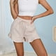 thumbnail image 5 of Pantalones Cortos Casuales Pantalones cortos casuales para mujer Pantalones cortos sueltos de lino y algodón a la moda (Blanco XXL) Ygjytge para Mujer Blanco T S, 5 of 7
