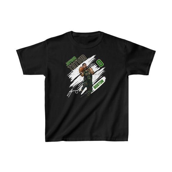 2024 Boston Jayson Tatum #0 Cartoon basketball fan gifts Kids Cotton Tee